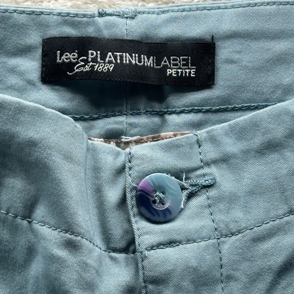 Lee Platinum Label Capri Sz 2 Petite Blue Sage - Picture 3 of 9